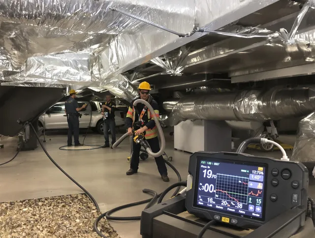 Professional negative pressure duct cleaning by Abington Air Duct Cleaning in Abington
