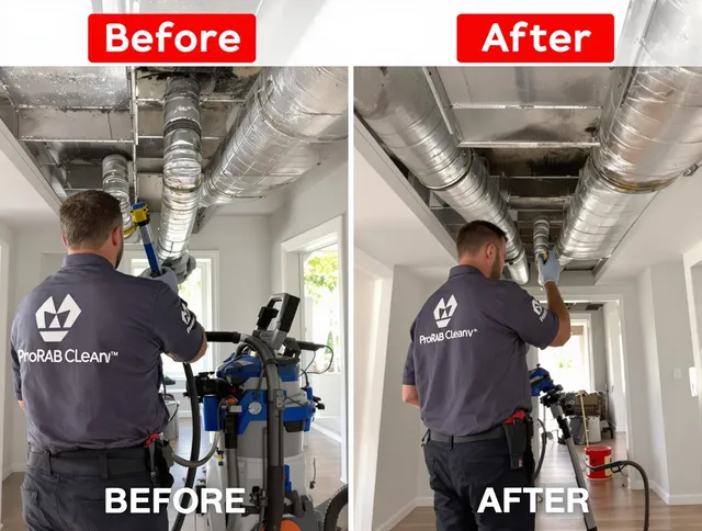 Abington Air Duct Cleaning expert performing thorough residential duct cleaning in a Abington home
